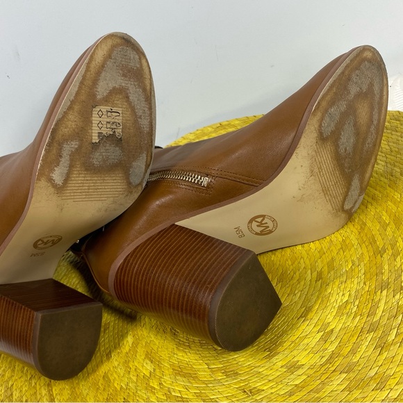 Michael Michael Kors Farrah Leather Ankle Boots in Luggage Size 8.5 - Picture 5 of 9